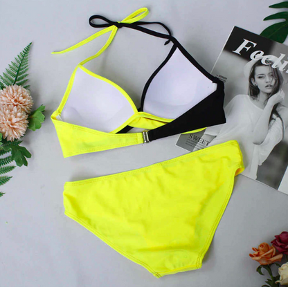 7 Colors Plus Size 3Xl Halter Bikini Set Sexy Low Waist Bikini Set Swimwear Halter Top Beachwear