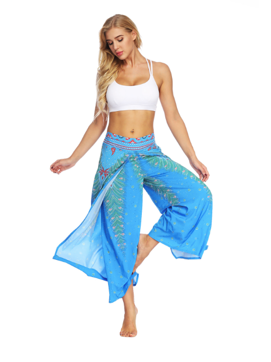 Fashion Ethnic Digital Printing High-Waist Wide-Leg Yoga Pants Leisure 3