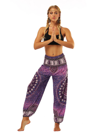 National Style Nepal Dot Seaside Loose Wide-Legged Casual Pants Fitness Exercise Yoga Lantern Pants Women 56