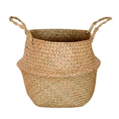 Wicker Storage Basket Flower Baskets Laundry Storage Decorative Basket Rattan Flower Pot Garden Planters Household Organizer