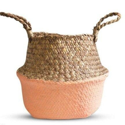 Wicker Storage Basket Flower Baskets Laundry Storage Decorative Basket Rattan Flower Pot Garden Planters Household Organizer