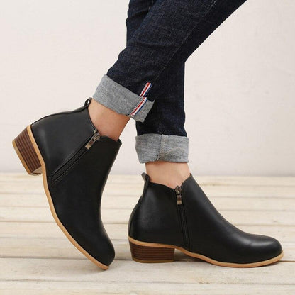 Women Sexy Low Heels Ankle Boots