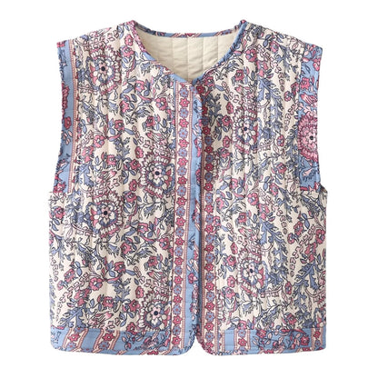 Women'S Printed Cotton Vest Girl'S Cute And Comfortable Jacket Clothing Female'S Casual Vest Lace Jacket For Girls