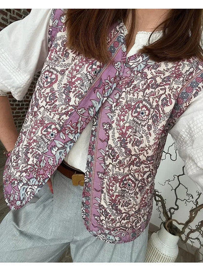 Women'S Printed Cotton Vest Girl'S Cute And Comfortable Jacket Clothing Female'S Casual Vest Lace Jacket For Girls