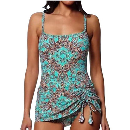 Women'S Two Piece Print Bikini Vintage Swimsuit