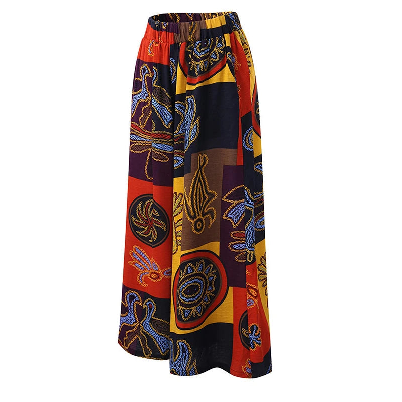 Women'S Wide Leg Boho Harem Pants Gypsy Hippie Indian Thailand Bohemian Palazzo Pants Smocked Waist Aladdin Trousers Shirt