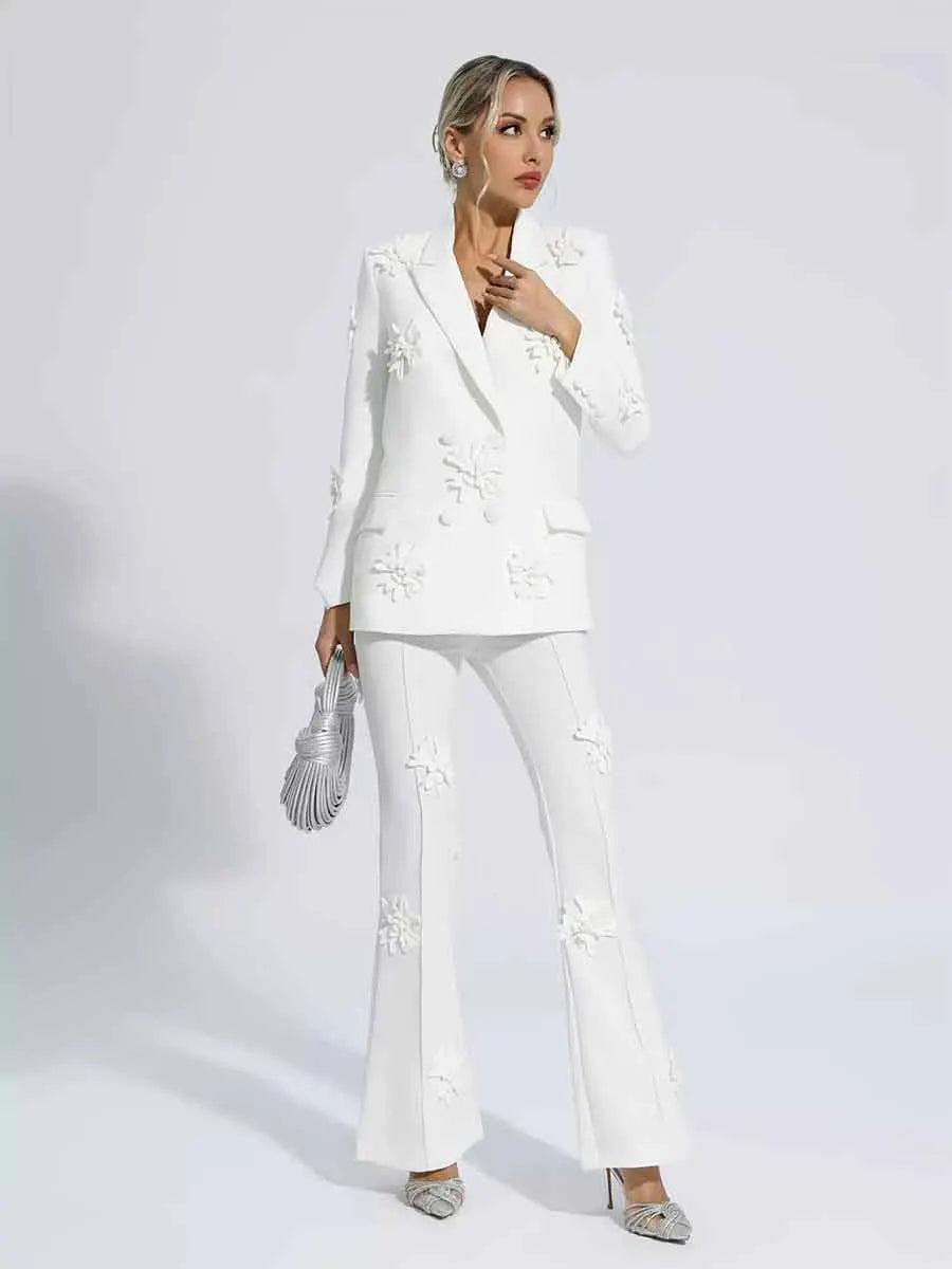 Heidi Jacquard Floral Suit Two Piece Set