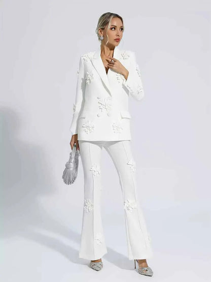 Heidi Jacquard Floral Suit Two Piece Set