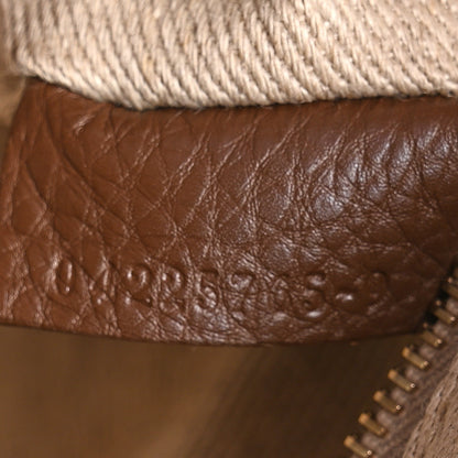 Grained Calfskin Nahir Shoulder Bag Nut