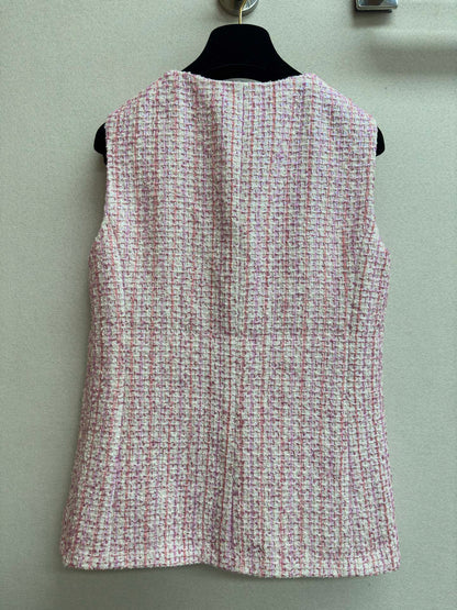 CC Tweed Vest Pink Cotton Wool 219841