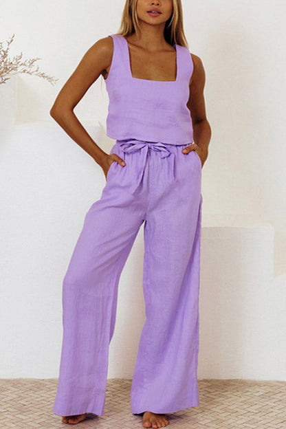 vest sleeveless trousers loose suit
