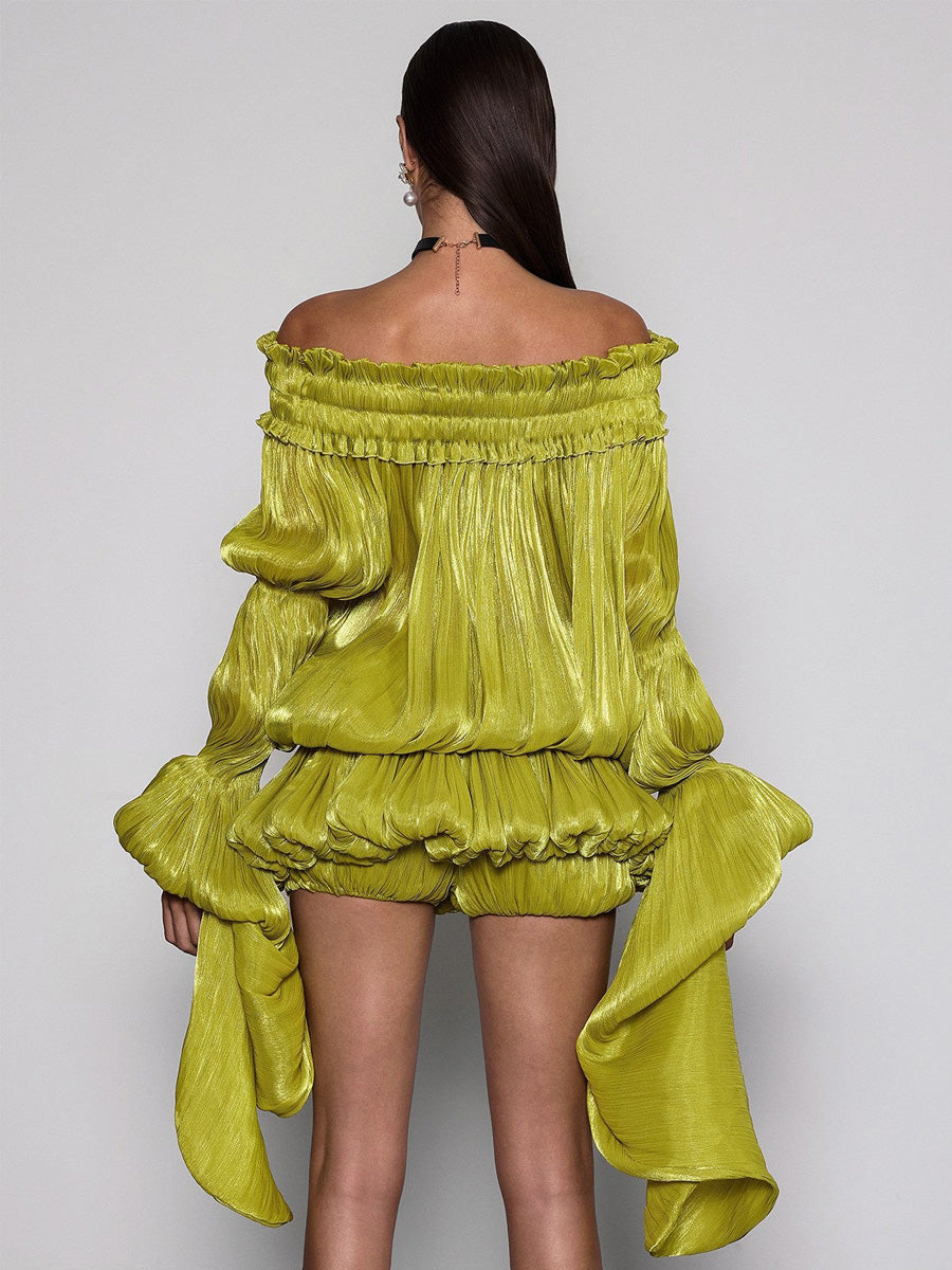 Karina Off Shoulder Ruched Dress Set