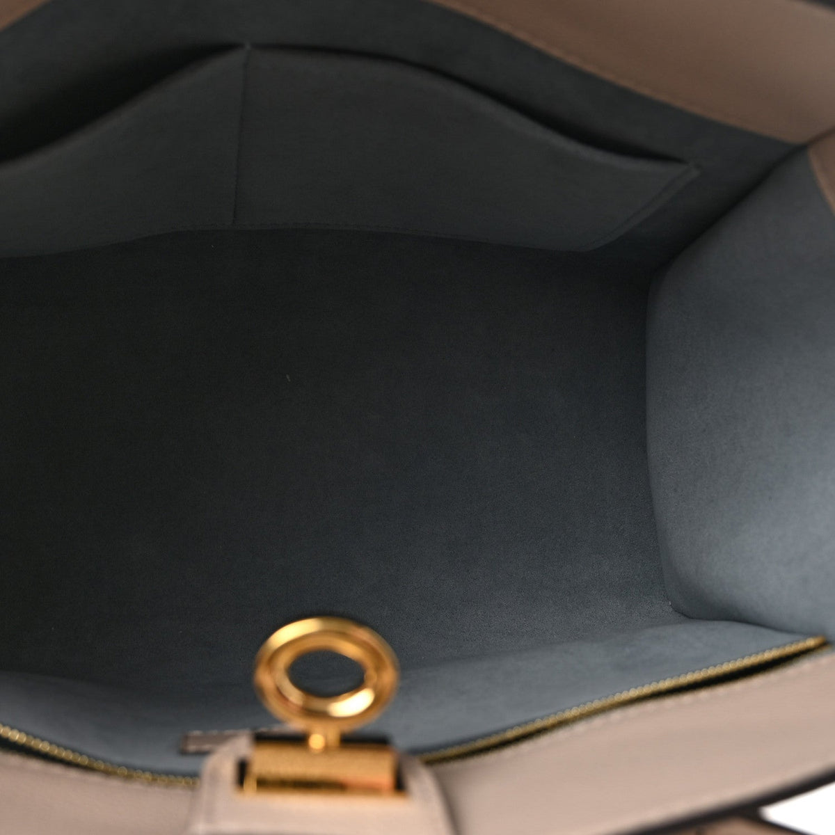 Calfskin Monogram On My Side MM Greige