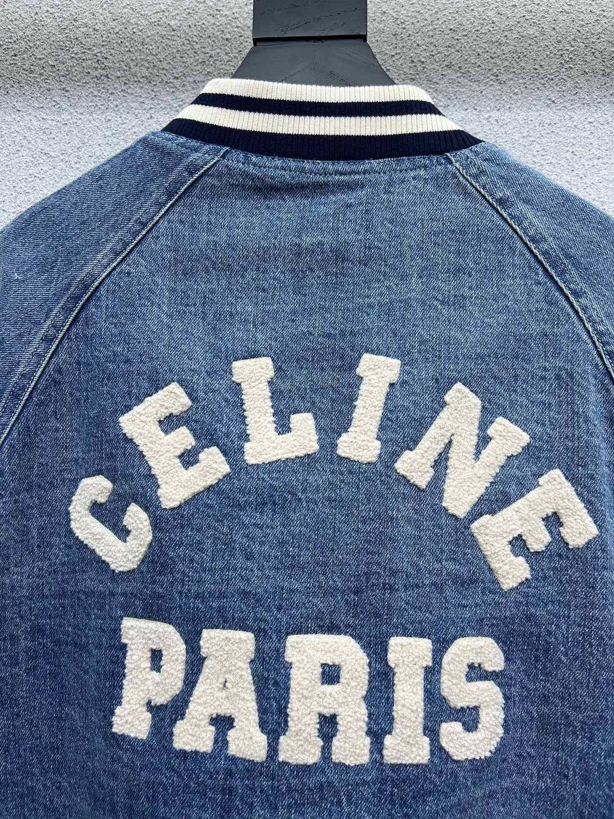 Celin Teddy Jacket Blue Denim
