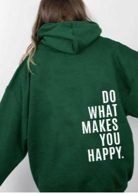 Loose Fit Hoodie Soft Fabric Inspirational Print