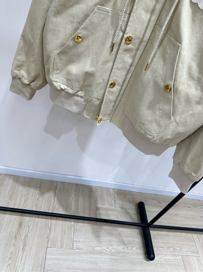 Celine 25 Arc de Trimophe Hooded Jacket Cotton Fabric 320787