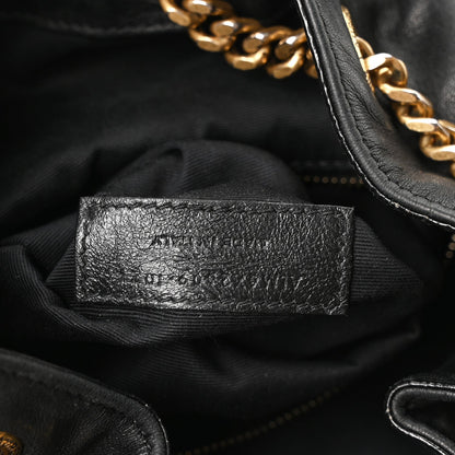 Lambskin Matelasse Monogram Joe Backpack Black