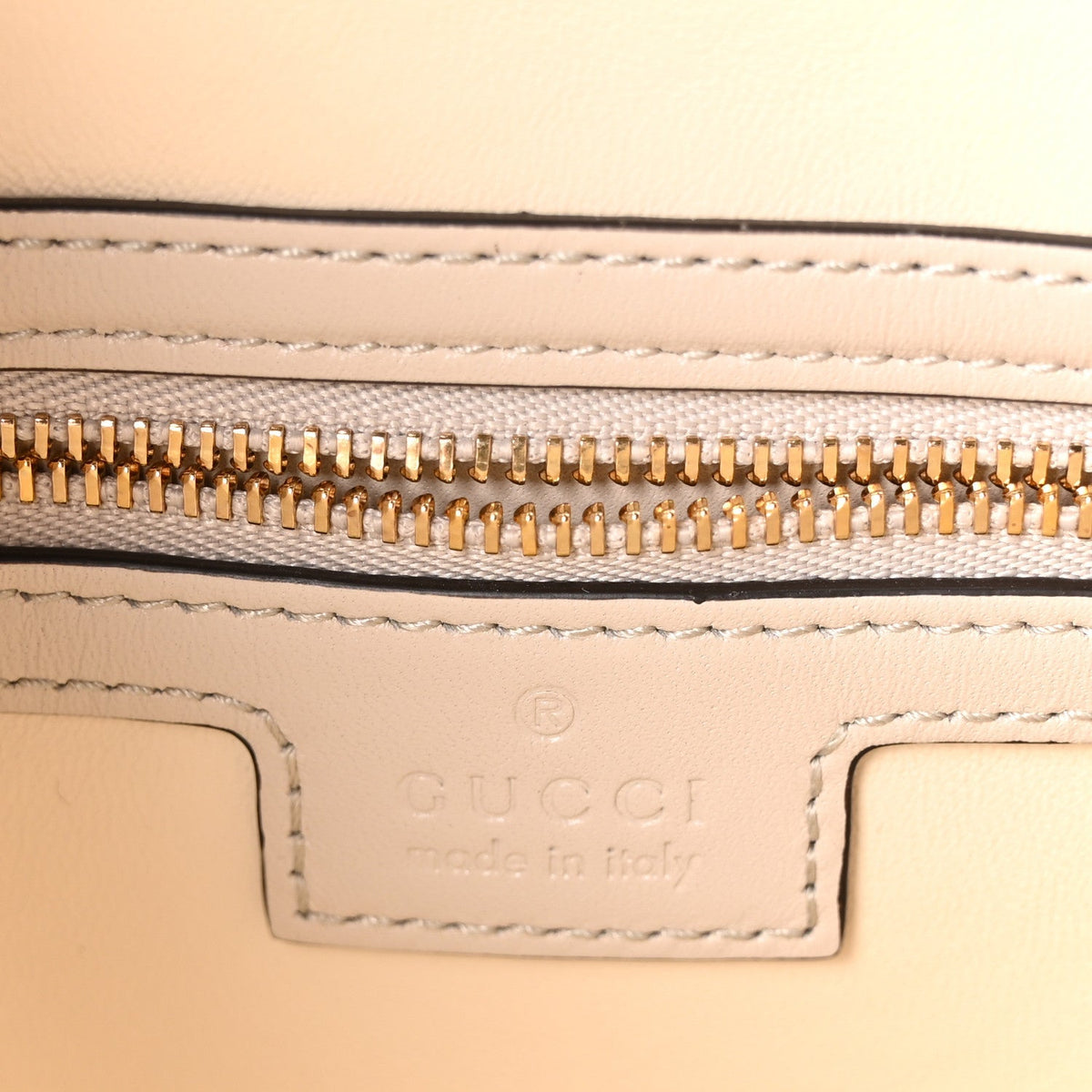 Ancora Calfskin Web Small Jackie Shoulder Bag Light Grey
