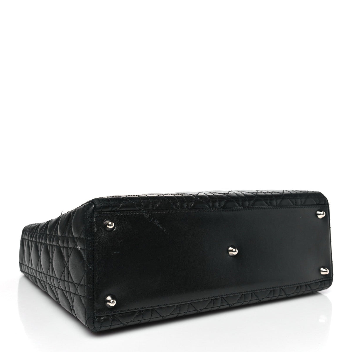 Lambskin Cannage Large Lady Dior Black