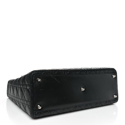 Lambskin Cannage Large Lady Dior Black