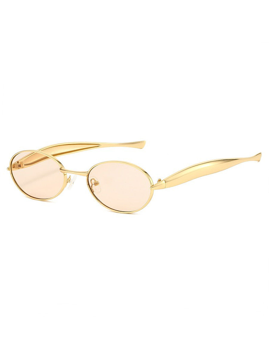 Olive Small Round-Frame Sunglasses