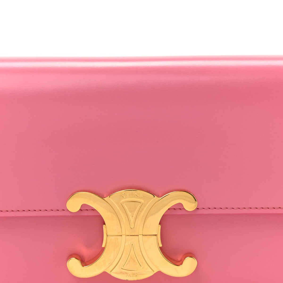 Shiny Calfskin Triomphe Flamingo