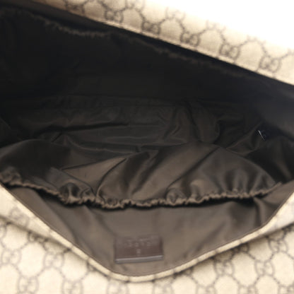 GG Plus Monogram Messenger Diaper Bag Dark Brown