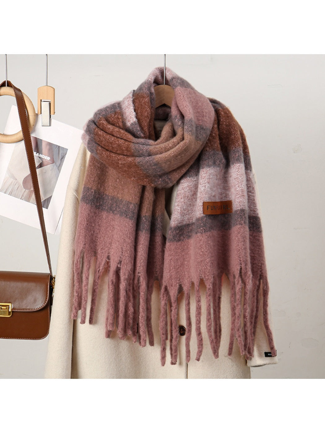 Sscarvii - Maillard Winter Tassel Scarf