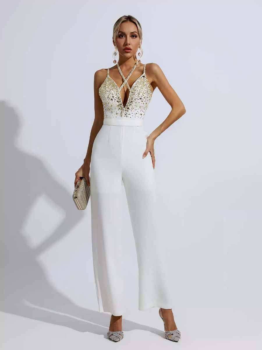 Cecilia Sequin Embellished Jumpsuit