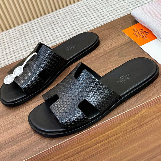 HM Izmir Sandal Black Rose Leather 294342