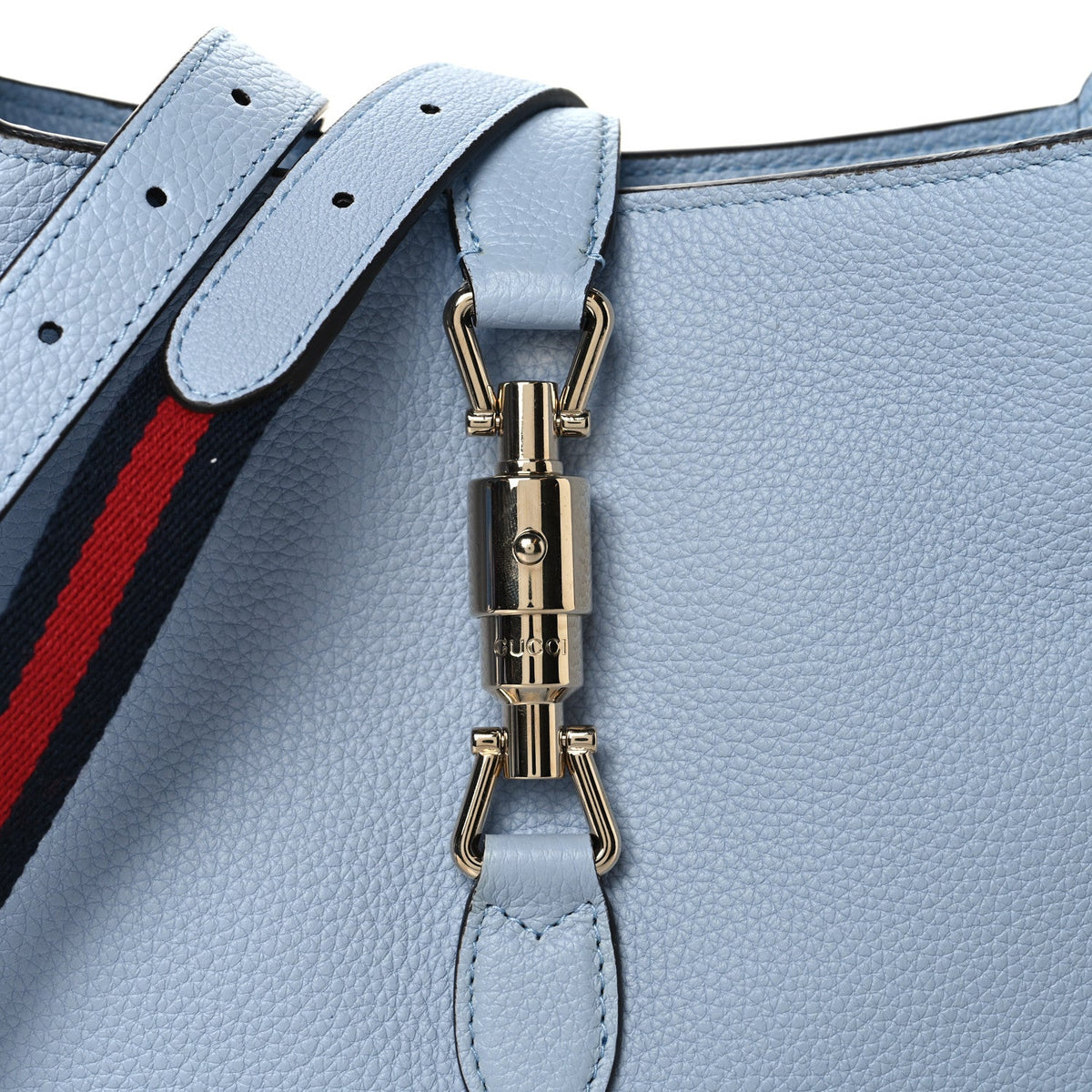 Grained Calfskin Mini Jackie 1961 Hobo Light Blue
