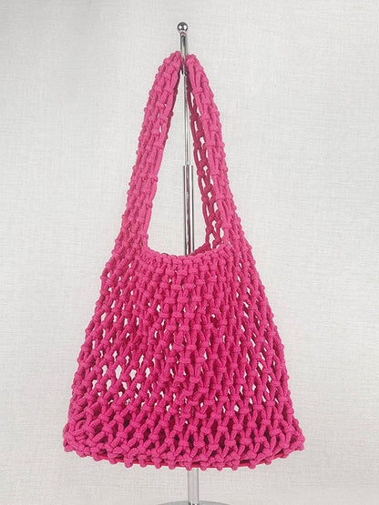 Hollow Solid Color Split-Joint Bags Accessories Handbags
