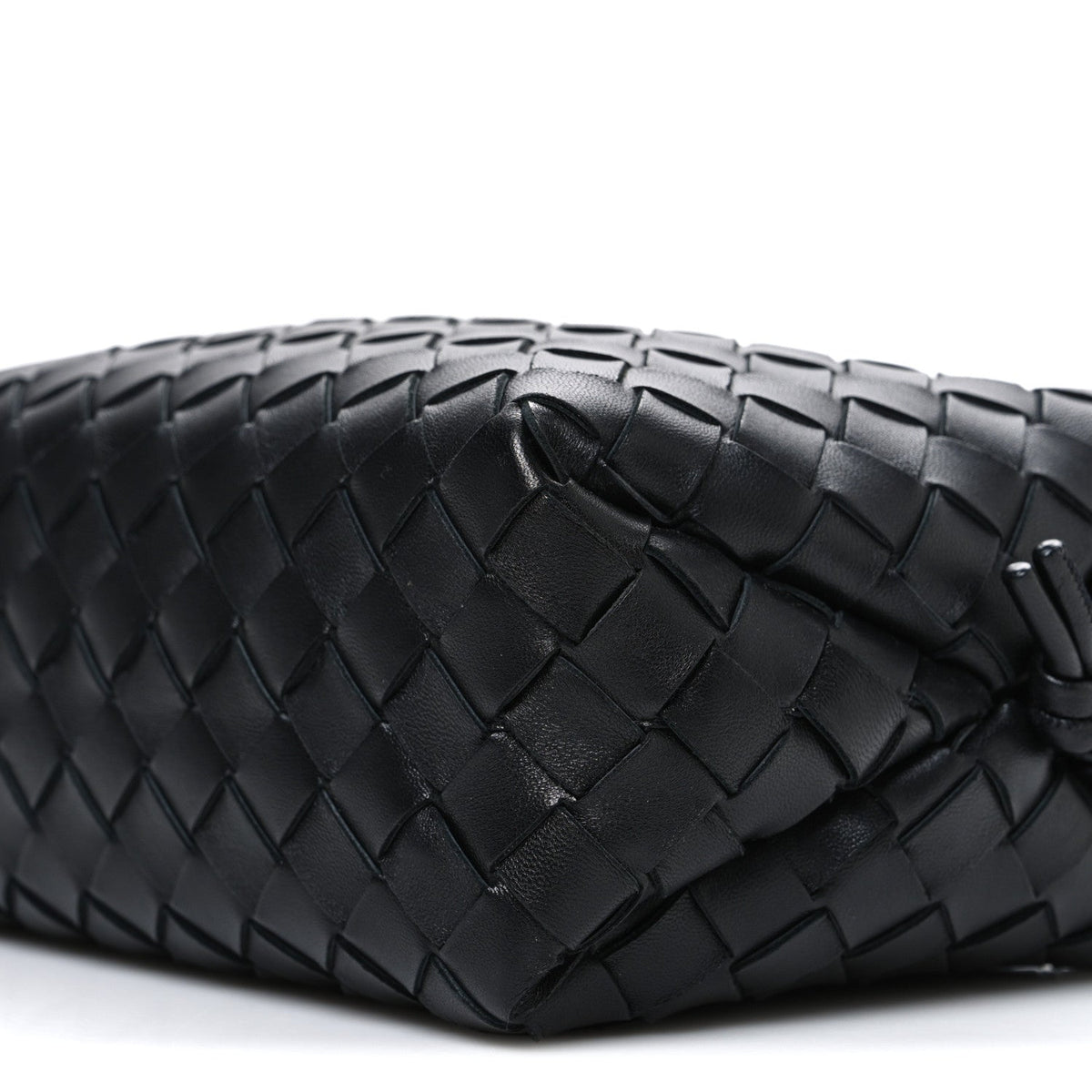 Nappa Intrecciato Small Loop Camera Bag Black