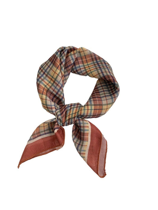 Haila - 20" Vintage Classic Stripe Print Square Headscarf