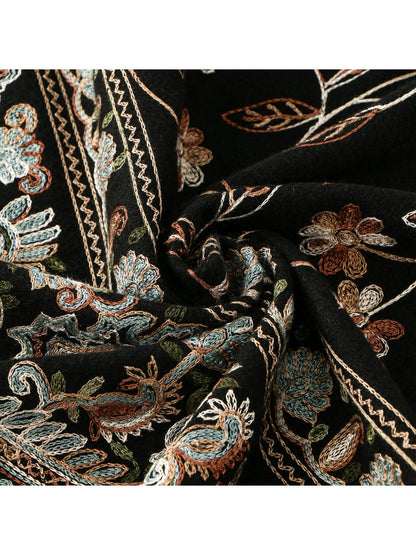Sscarvii - Bohemian Embroidered Winter Shawl Scarf
