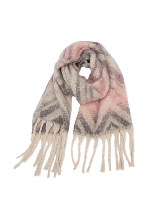 Scarvii - Winter Tassel Scarf with Mountain Patterns