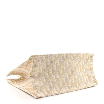 Oblique Medium Book Tote Gold Multicolor
