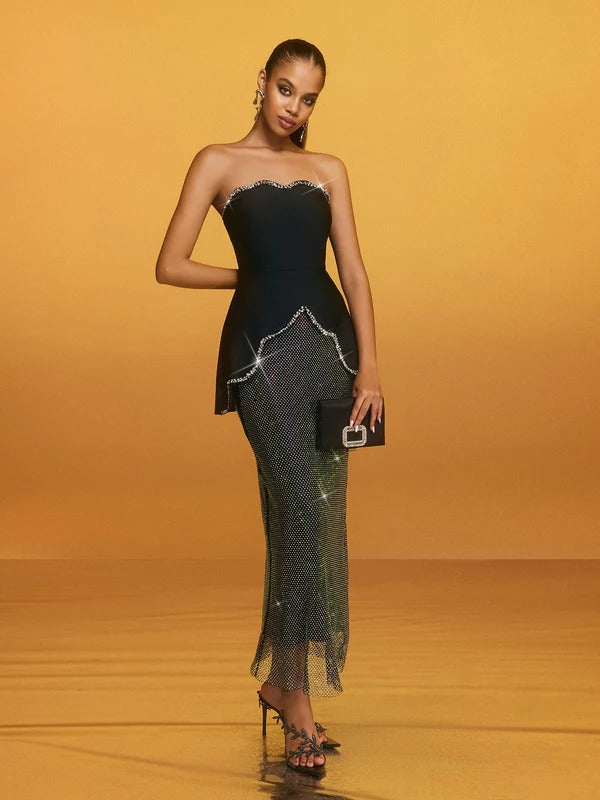 Reggie Rhinestone Bandage Skirt Set