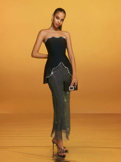 Reggie Rhinestone Bandage Skirt Set
