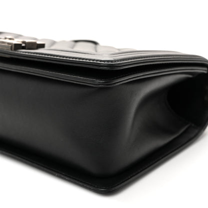 Lambskin Quilted Medium Boy Flap Black
