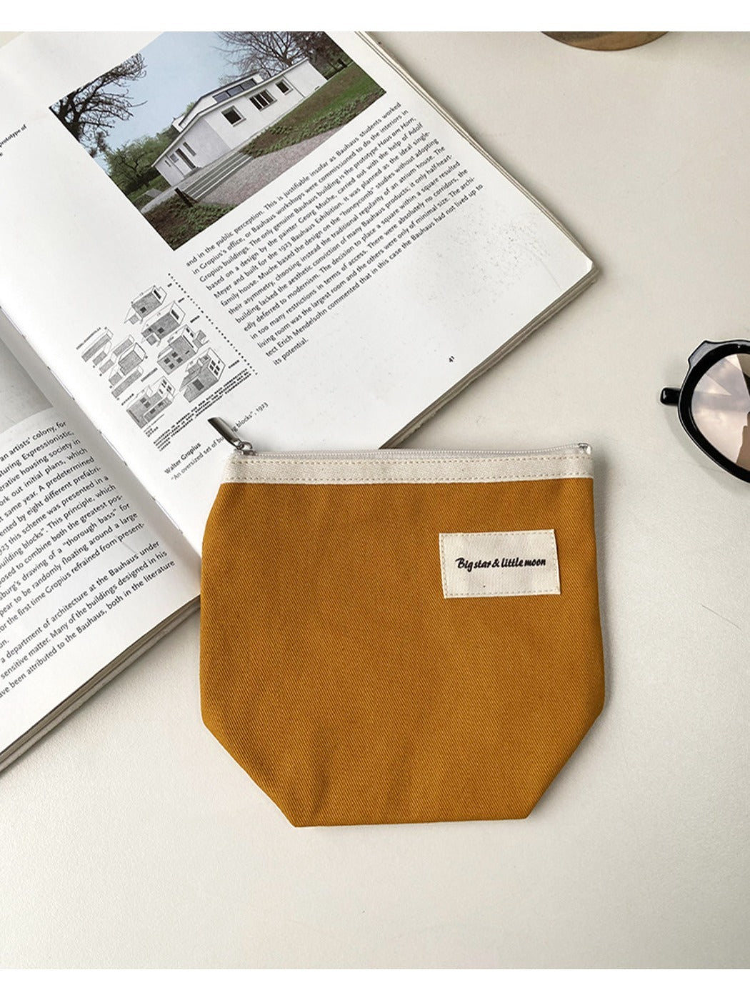 Cosbai - Minimalist Small Canvas Cardholder Pouch &amp; Coin Purse