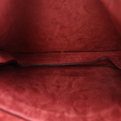Shiny Lambskin Soft Triomphe Besace Bag Syrah