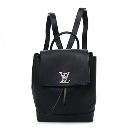 Calfskin Lockme Backpack Black