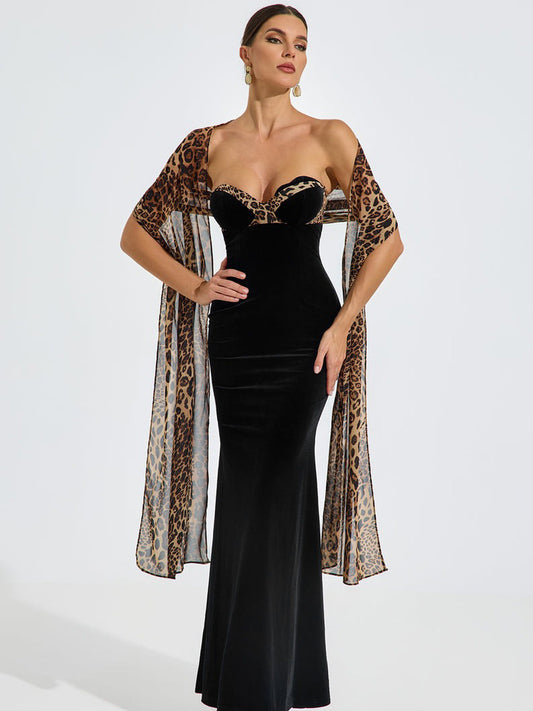 Isabella Velvet Wild Elegance Maxi Dress
