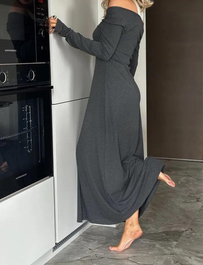 Splicing Fake Two-Piece Elegant Maxi Dress