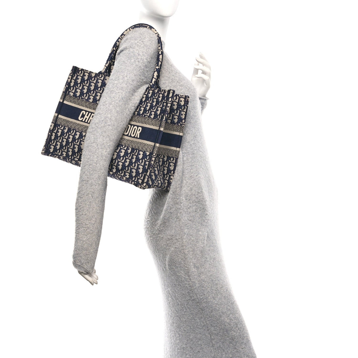Oblique Medium Book Tote Blue Multicolor