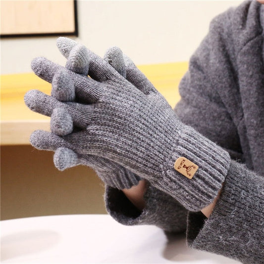Men's Fleece Touchscreen Knit Gloves