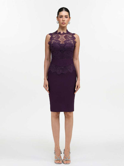 Noelle Lace Bandage Midi Dress