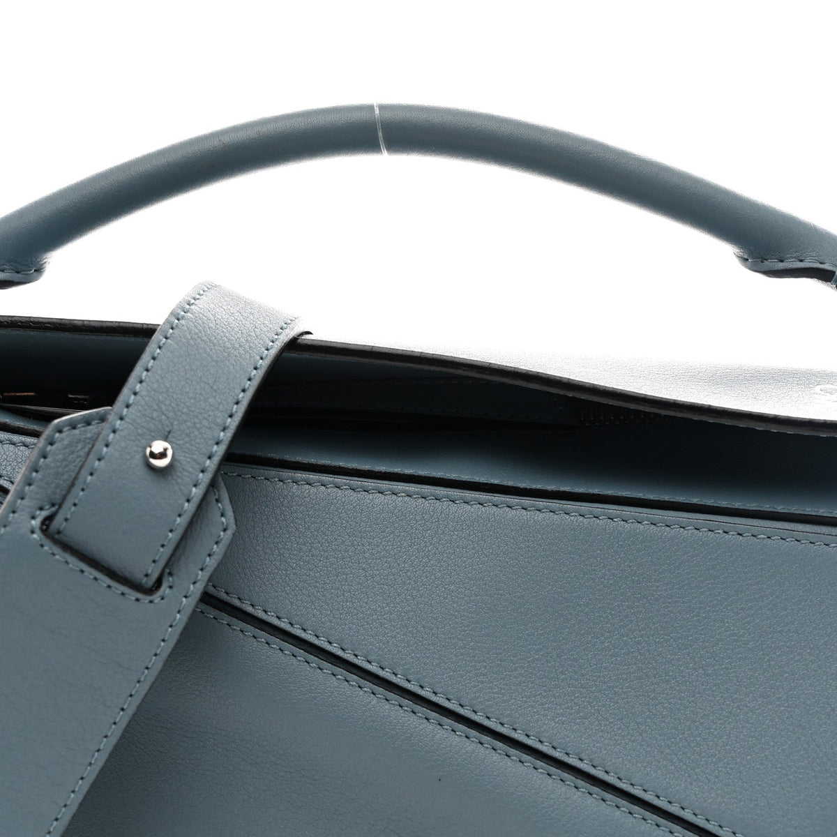 Calfskin Small Puzzle Bag Stone Blue