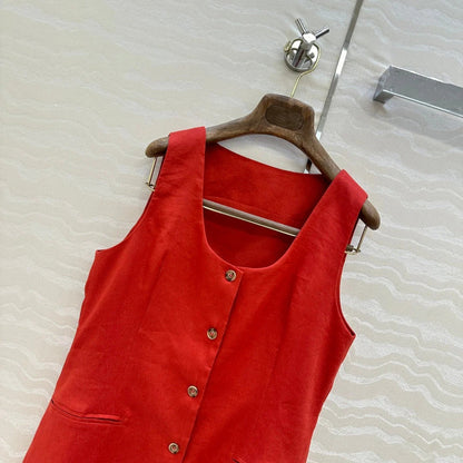 LP SLEEVELESS LINEN BLAZER 272246